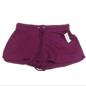 New Old Navy Women Shorts Size M Striped Burgundy